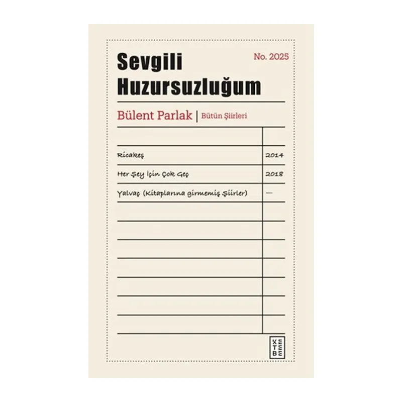 Sevgili Huzursuzluğum (Ciltli)