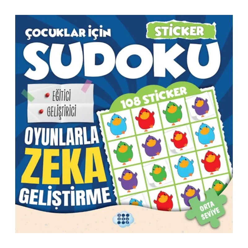 Çocuklar için Sudoku - Sticker Hediyeli Orta Seviye 3