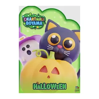 Halloween Zamanı - Çıkartmalı Boyama Kitabı