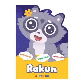 Şekilli Hayvanlar Serisi - Rakun Aktivite Boyama Çıkartma Kitabı