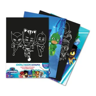 Pjmasks Sihirli Resim Boyama – Ahşap Kalem Hediyeli