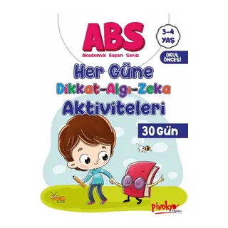 ABS 3-4 Yaş Her Güne Dikkat-Algı-Zeka Aktiviteleri 30 Gün