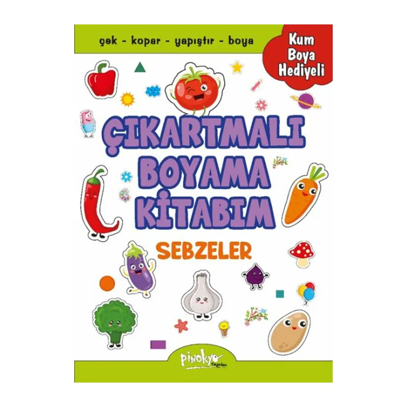 Çıkartmalı Boyama Sebzeler