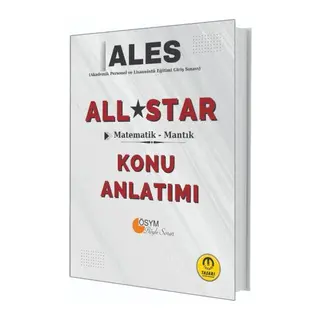 Tasarı Yayınları ALES All Star Sayısal Yetenek Matematik Mantık Konu Anlatımı