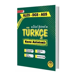 Tasarı Yayınları Ales Dgs Meb-Ags Sözel Yetenek Türkçe Konu Anlatımlı