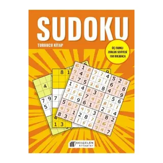 Sudoku Turuncu Kitap - Üç Farklı Zorluk Seviyesi 159 Bulmaca