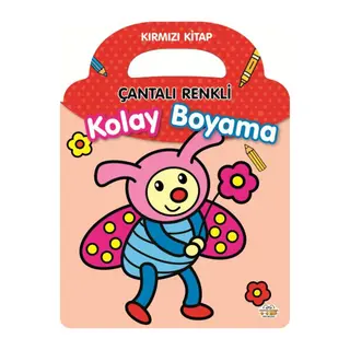 Çantalı Renkli Kolay Boyama- Kırmızı Kitap
