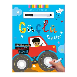 Çiz – Sil Aktivite Kitabı Güçlü Taşıtlar