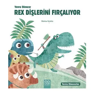 Yavru Dinozor Rex Dişlerini Fırçalıyor