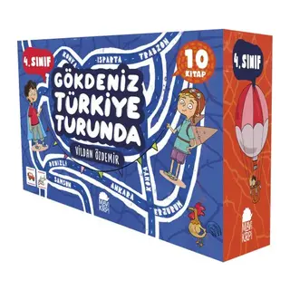 Gökdeniz Türkiye Turunda 4. Sınıf Seti - (10 Kitap)