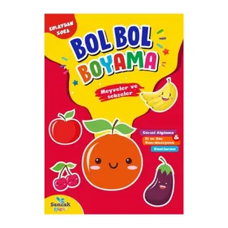 Meyveler ve Sebzeler - Kolaydan Zora Bol Bol Boyama