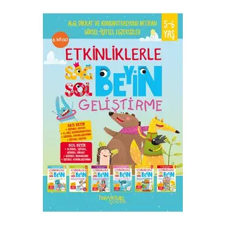 Etkinliklerle Sağ Beyin Sol Beyin Geliştirme (5-6 Yaş) 6 Kitap Takım