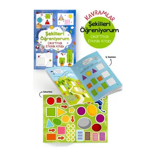Kavramlar – Şekilleri Öğreniyorum – Çıkartmalı Etkinlik Kitabı - 3 Yaş +