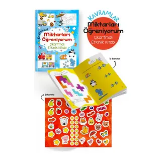 Kavramlar – Miktarları Öğreniyorum – Çıkartmalı Etkinlik Kitabı - 3 Yaş +