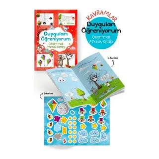 Kavramlar – Duyguları Öğreniyorum – Çıkartmalı Etkinlik Kitabı - 3 Yaş +