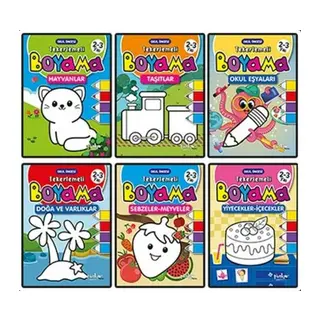 Tekerlemeli Boyama 6 Kitap (Takim)