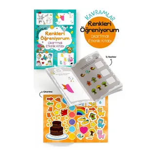 Kavramlar – Renkleri Öğreniyorum – Çıkartmalı Etkinlik Kitabı - 3 Yaş +