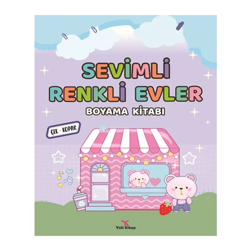 Sevimli Renkli Evler Boyama Kitabı