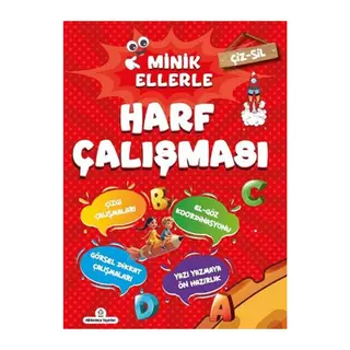 Çiz - Sil Minik Ellerle Harf Çalışması (Kalem Hediyeli)