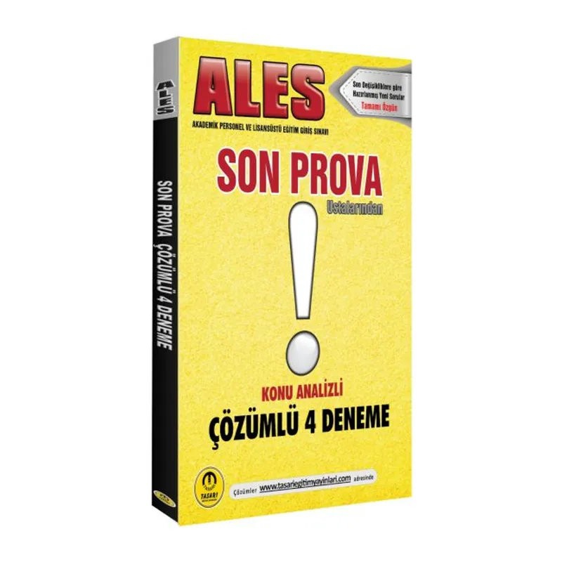 Tasarı Ales Son Prova 4 Çözümlü Deneme
