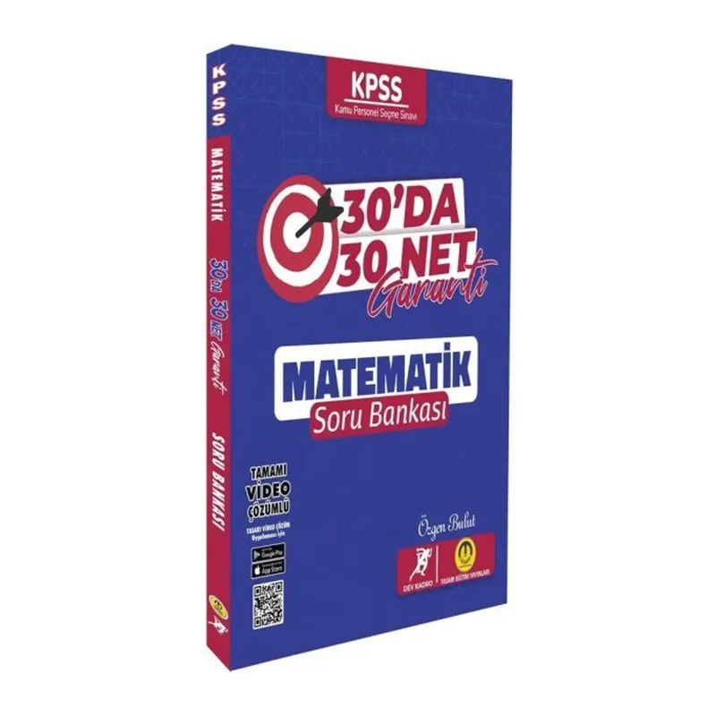 Tasarı Yayınları KPSS Matematik 30 da 30 Net Garanti Soru Bankası