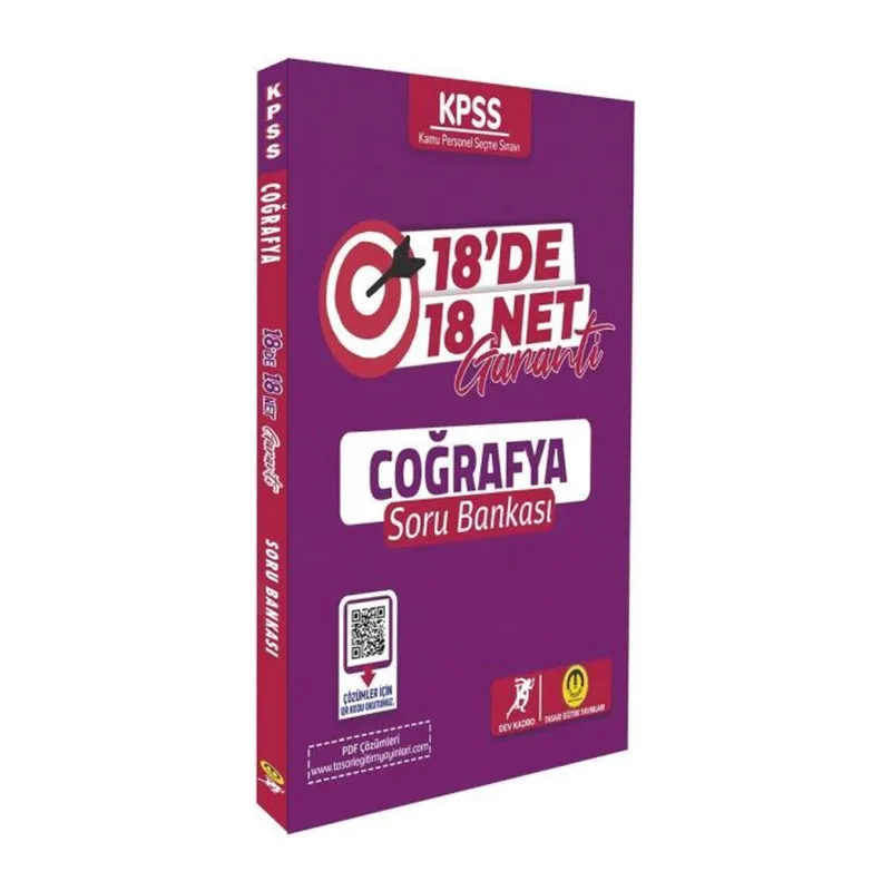 Tasarı Yayınları KPSS Coğrafya 18 de 18 Net Garanti Soru Bankası