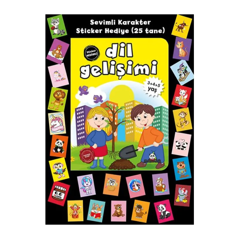 Stickerlı 3+4+5 Yaş Dil Gelişimi