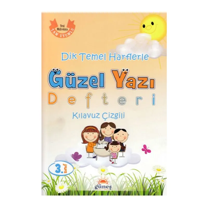 3.Sınıf Dik Temel Harflerle Güzel Yazı Defteri Kılavuz Çizgili