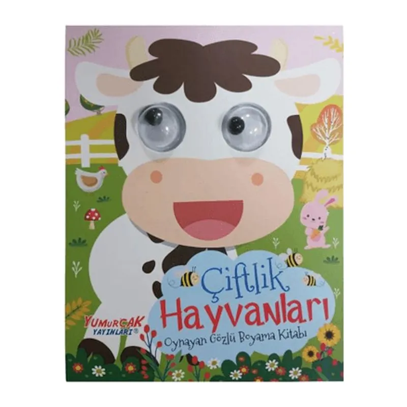 Oynayan Gözlü Boyama Kitabı – Çiftlik Hayvanları