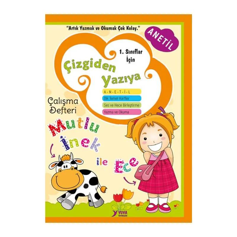 Çizgiden Yazıya Çalışma Defteri-Dik Temel Harflerle
