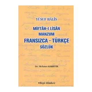 Miftah-ı Lisan Manzum Fransızca Türkçe Sözlük