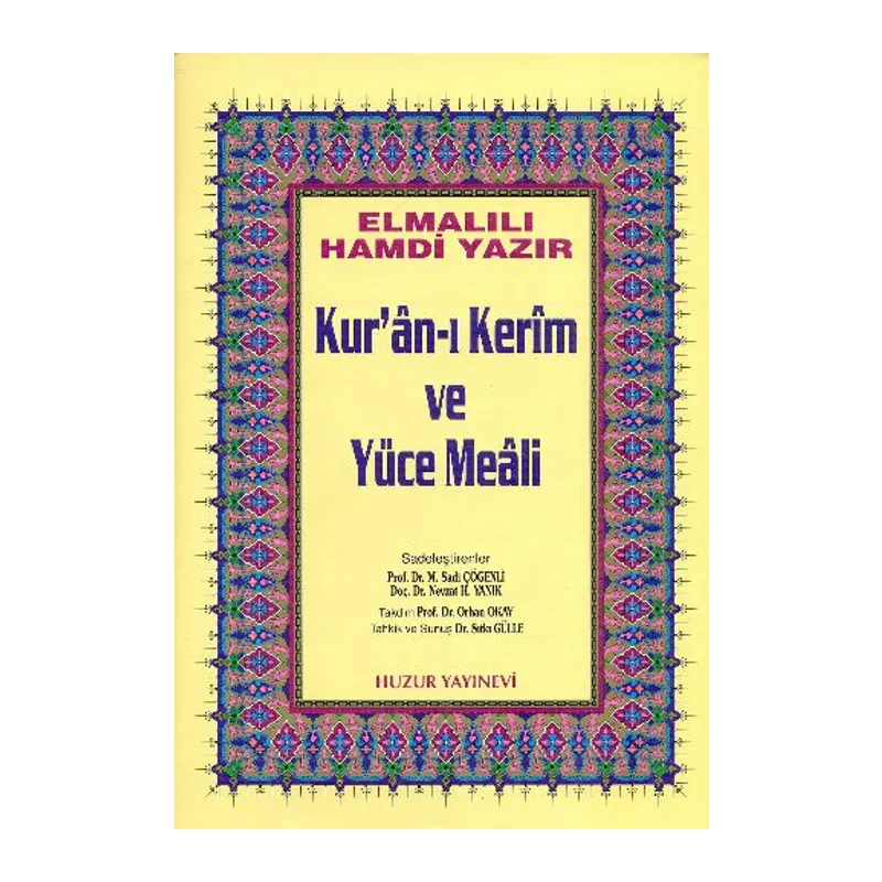 Kuranı Kerim ve Yüce Meali Orta Boy (Sarı)
