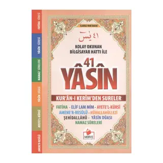 41 Yasin Kolay Okunan Bilgisayar Hatlı (Cep Boy)