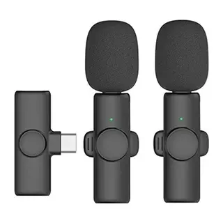 Kablosuz Yaka Mikrofonu Typ-c 2’li Mini Mikrofon