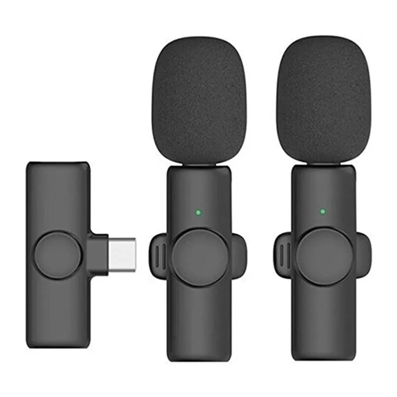 Kablosuz Yaka Mikrofonu Typ-c 2’li Mini Mikrofon