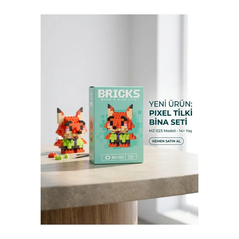 Mini Bricks Figür – Parçalı Yapı Oyuncağı – Tilki