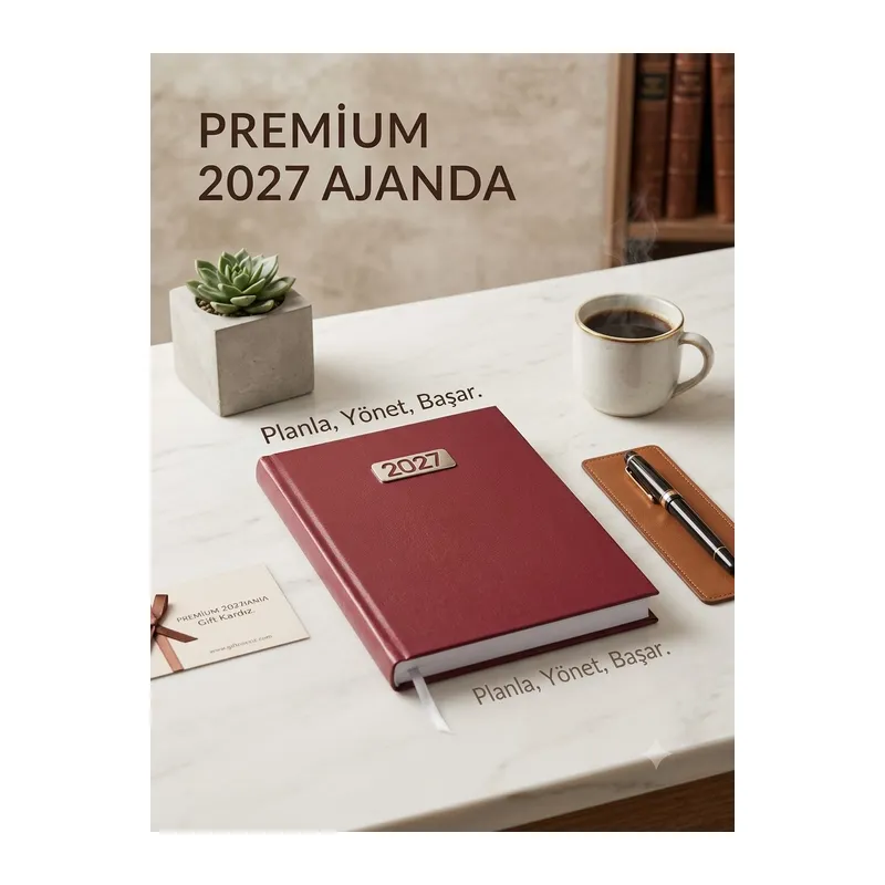 2027 Ajanda 14x20 Cilt Bezli Günlük (Ekonomik)Bordo