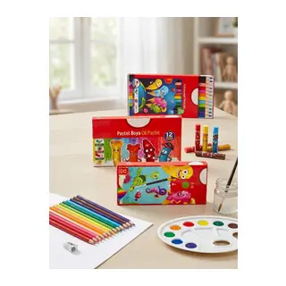 Boyama Set Kuru Boya Sulu Boya Pastel Boya 3 Set