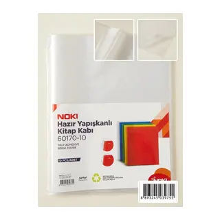 Hazır Yapışkanlı Kitap Kabı 10 Adet Şeffaf