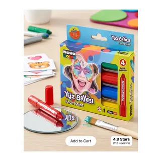 Yüz Boyası 4 Renk Set
