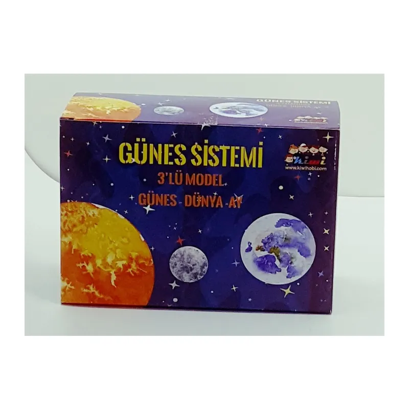 Güneş Sistemi 3 lü Model Güneş Dünya Ay