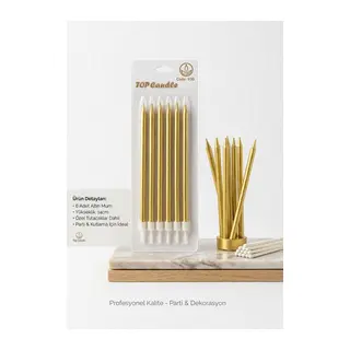 Top Candle Pasta Mumu 6 Adet – Doğum Günü ve Parti Kutlama Seti NO:1