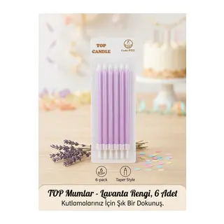 Top Candle Pasta Mumu 6 Adet – Doğum Günü ve Parti Kutlama Seti NO:4