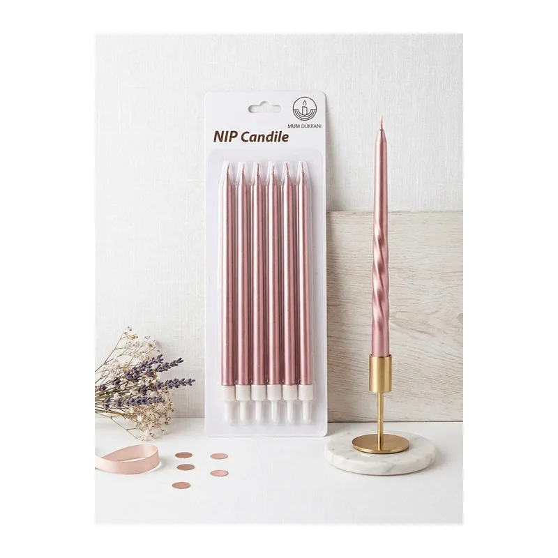 Top Candle Pasta Mumu 6 Adet – Doğum Günü ve Parti Kutlama Seti NO:8