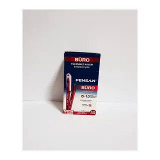 Tükenmez Kalem Pensan 2270 1mm Kırmızı 50`li