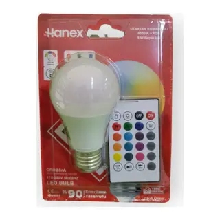 Led Ampül HNX-0902 9w Kumandalı RGB