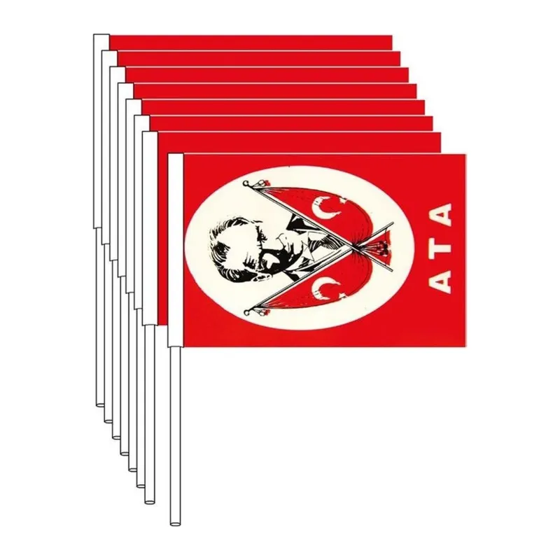 Bayrak- Kağıt Sopalı Küçük Türk-Atalı 80'li