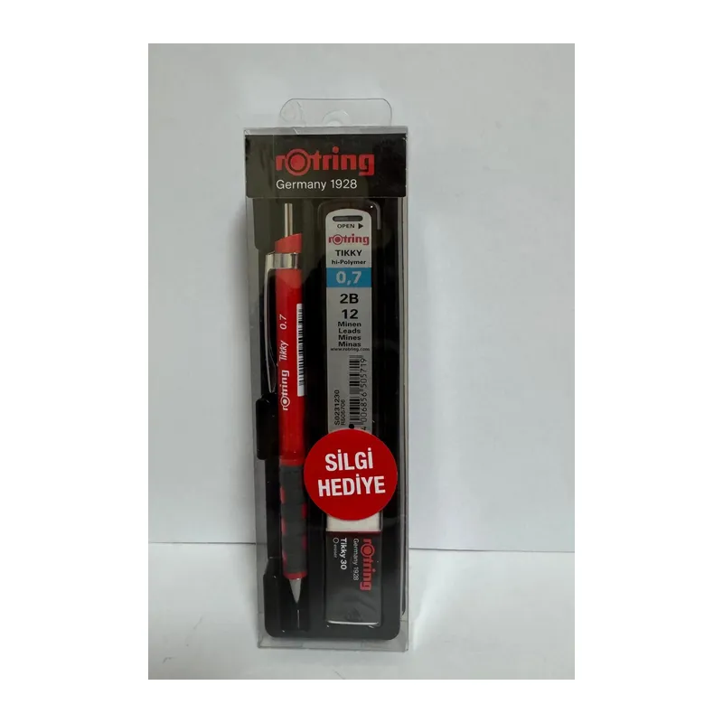 Versatil Kırmızı Kalem 0.7+Min+Silgi Hediye