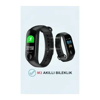 M3 Akıllı Bileklik – Renkli Ekran, Adım Sayar ve Nabız Ölçer, Android ve iPhone Uyumlu