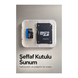 MicroSD Kart 16 GB SD Adaptör ile Birlikte